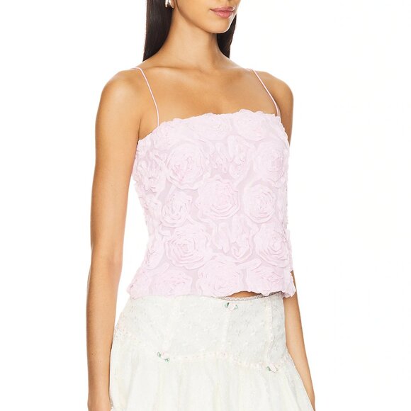 NWOT Show Me Your Mumu Pink Rosette Camisole - Picture 2 of 4